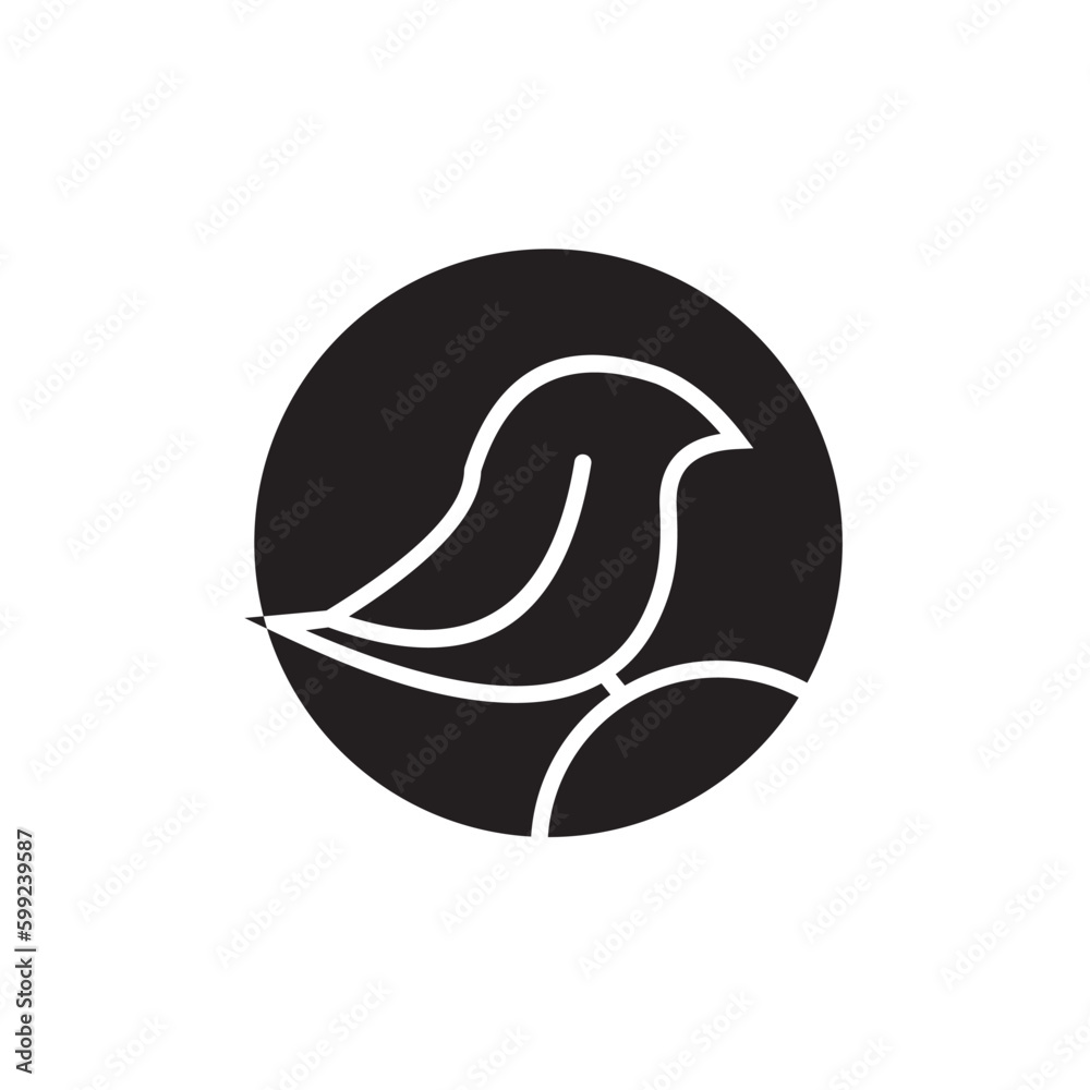 Bird with circle logo design vector image , logo bird abstract Bird with circle logo design vector image , logo bird abstract