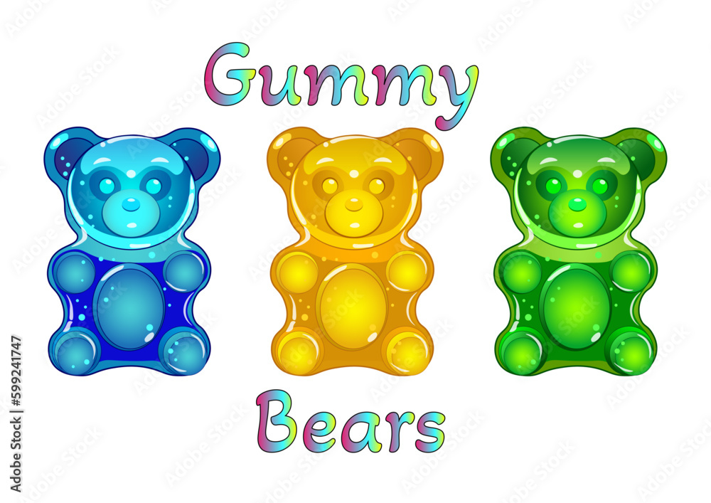 set of gummy bears Stock Vector Adobe Stock