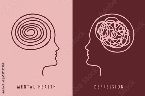 mental health and depression concept human brain