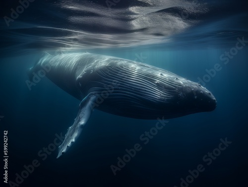 Whale Wonder  Stunning Ocean Giant - AI Generated