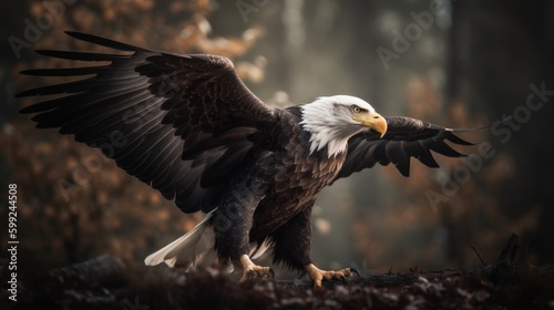 Stunning Eagle in Nature Scene: AI Generated