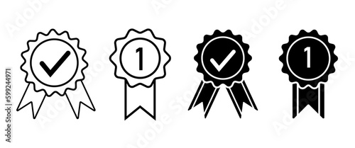 rosette vector for aprove or certified award