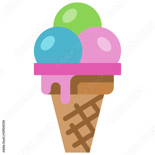 ice cream flat icon