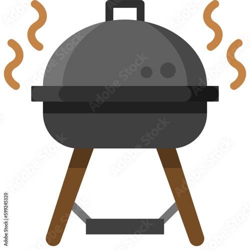 barbecue flat icon