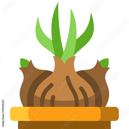 flower bulbs flat icon
