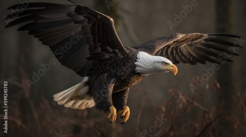 Stunning Eagle in Nature Scene: AI Generated