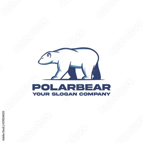 Polar bear logo vector.