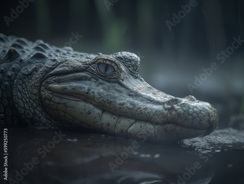 Stunning Crocodile Close-Up  AI Generated