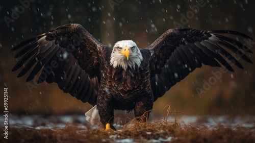 Stunning Eagle in Nature Scene  AI Generated