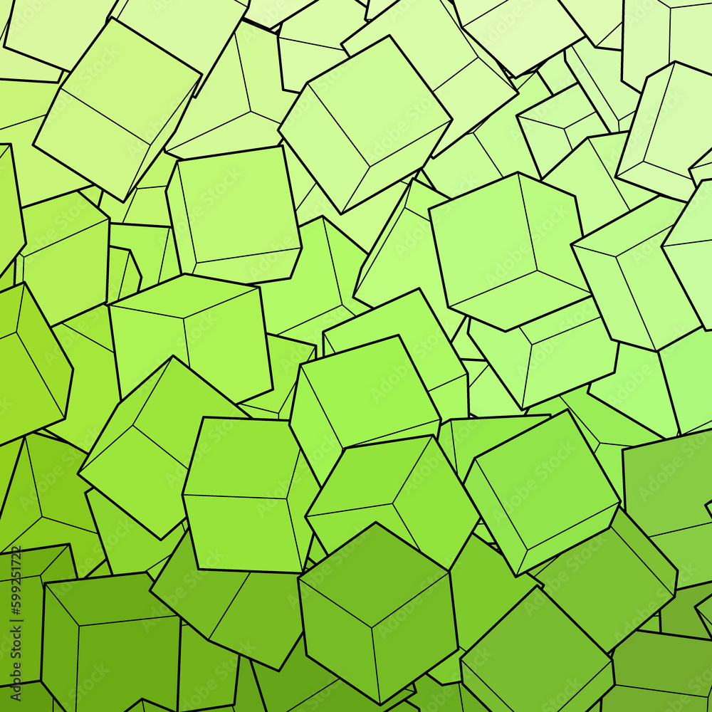 Green cube. Abstract vector template for presentation. eps 10 Green cube. Abstract vector template for presentation. eps 10
