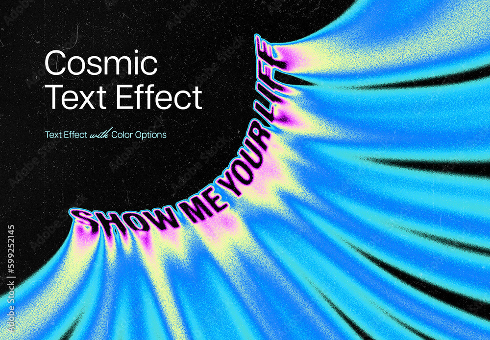 Cosmic Meditation Text Effect Mockup Stock Template Adobe Stock