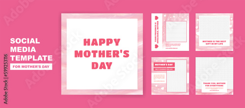 Social Media Post Design Template for Mother's Day. Celebrating Mother's Love and Role in Our Lives.