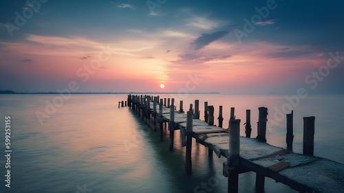 sunset at the pier