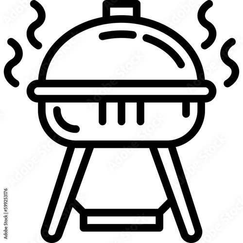 barbecue line icon