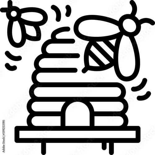 beehive line icon