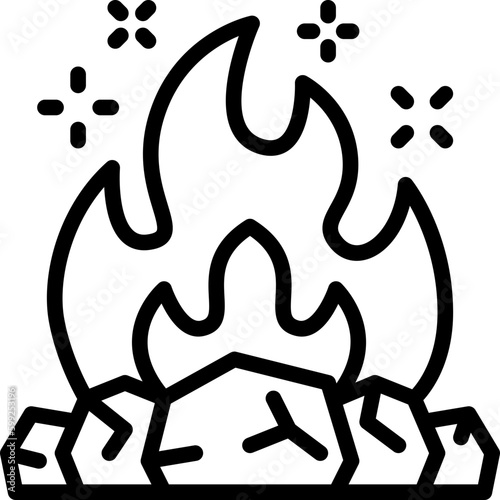 bonfire line icon