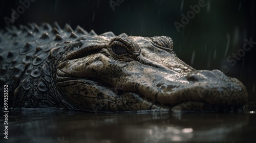 Stunning Crocodile Close-Up, AI Generated