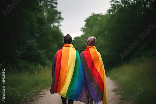LGBT couple, generative ai.