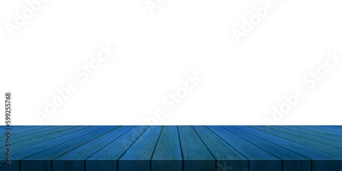 Empty wood table transparent background For product placement