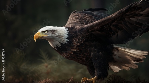 Stunning Eagle in Nature Scene: AI Generated