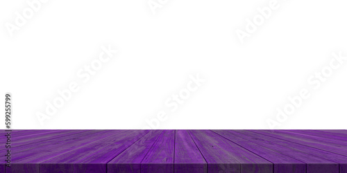 Empty wood table transparent background For product placement