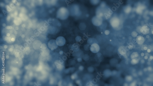 blue bokeh soft convoluted shapes backdrop - abstract 3D illustration