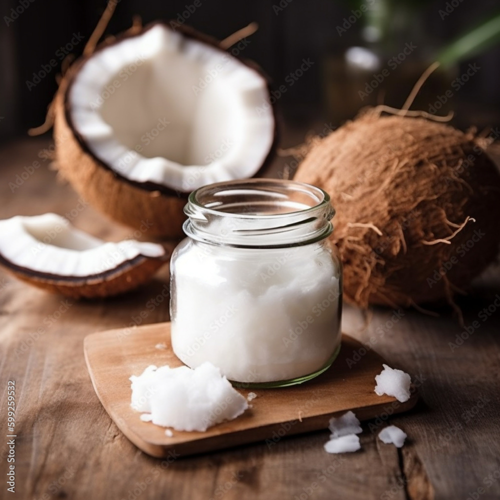 Coconut oil is a natural moisturizer, help hydrate dry or irritated skin, gentle, good for undergoing cancer treatment by generative AI. Coconut oil is a natural moisturizer, help hydrate dry or irritated skin, gentle, good for undergoing cancer treatment by generative AI.