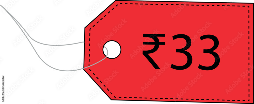 thirty-three-rupees-33-rupees-indian-rupees-label-price-tag-design