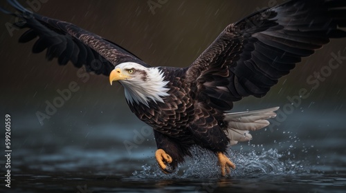 Stunning Eagle in Nature Scene: AI Generated Generative AI © ArquitecAi