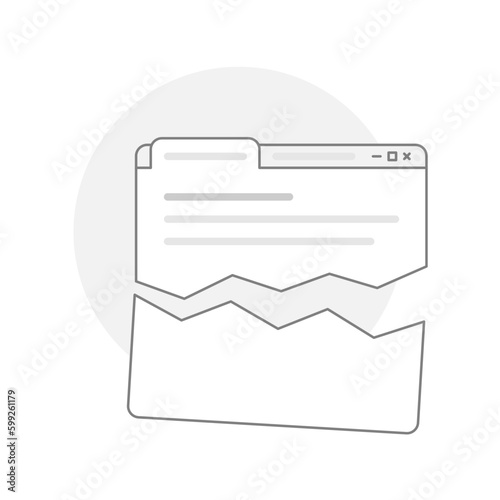error, failed to load website page concept illustration flat design vector eps10. modern graphic element for landing page, empty state ui, infographic, icon
