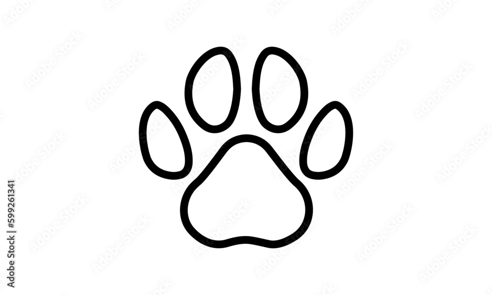 dog paw vector footprint icon french bulldog cartoon character symbol illustration doodle design dog paw vector footprint icon french bulldog cartoon character symbol illustration doodle design