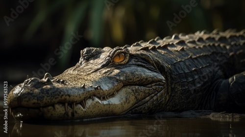 Stunning Crocodile Close-Up  AI Generated Generative AI