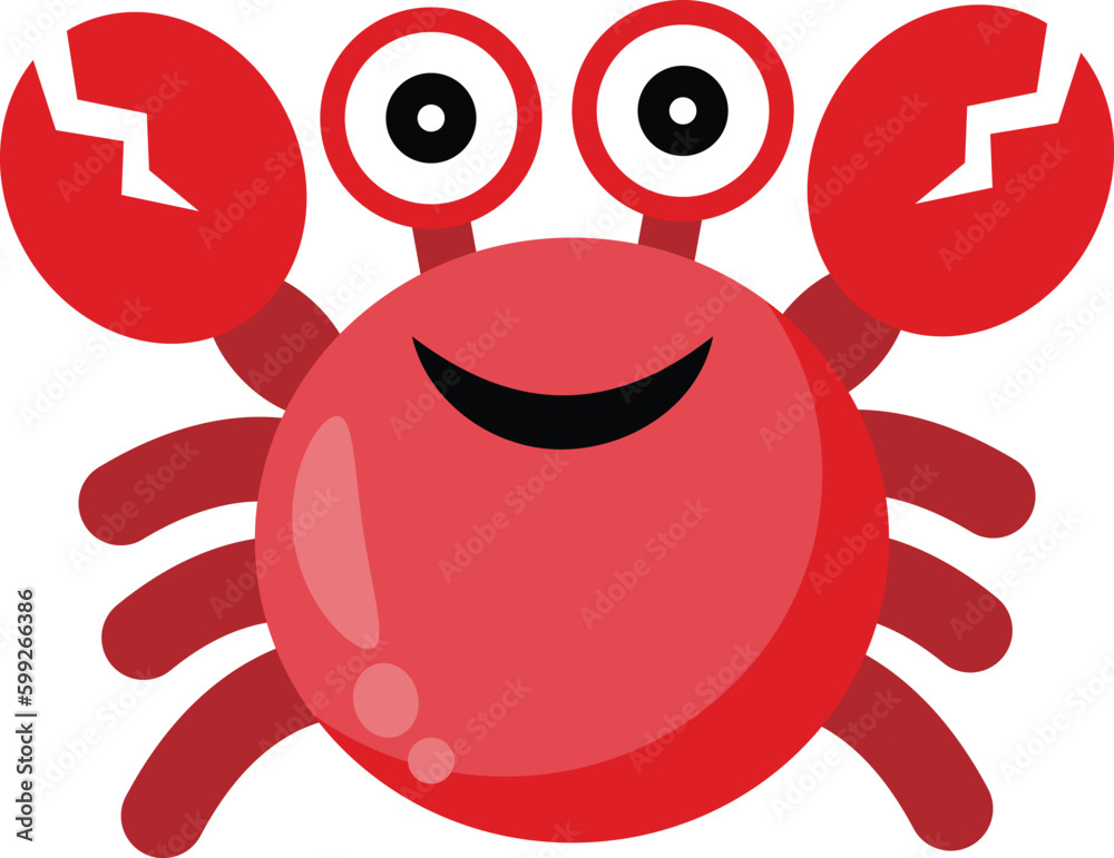 Obraz premium crab cartoon character vector