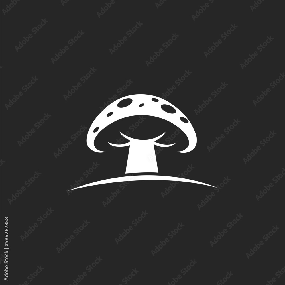 mushrooms logo vector. edible mushroom black icons design mushrooms logo vector. edible mushroom black icons design