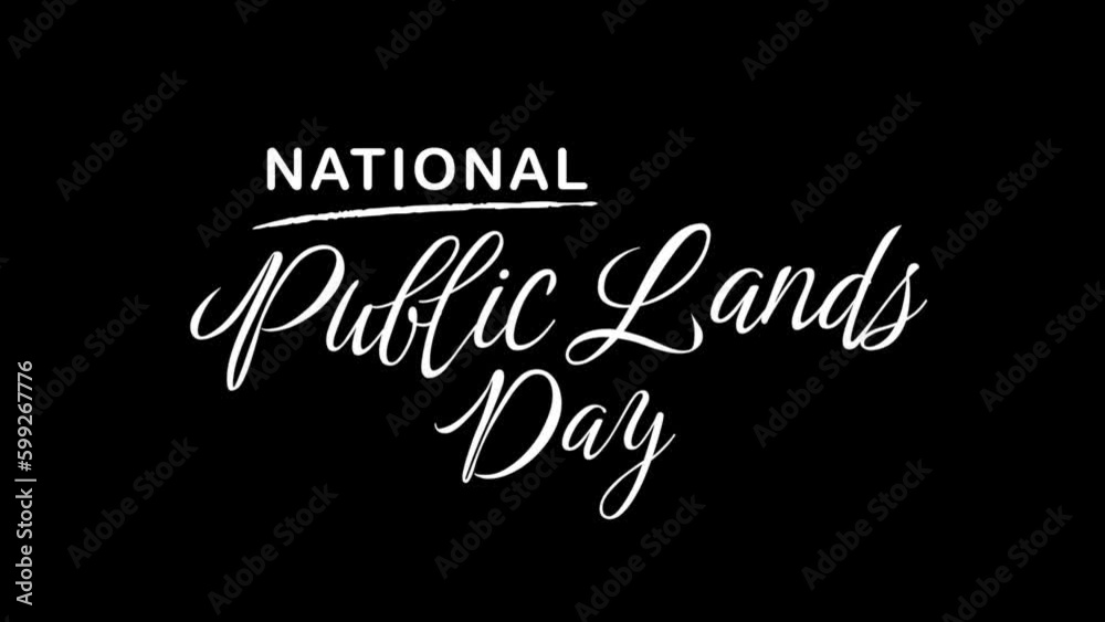 National Public Lands Day Animated Text. 4k Video Greeting Card. Gift Card. National Public Lands Day Animated Text. 4k Video Greeting Card. Gift Card.