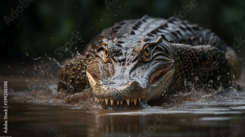 Stunning Crocodile Close-Up  AI Generated Generative AI