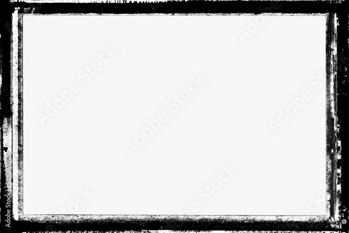 Old and empty photo film frame with transparent background (png image).	