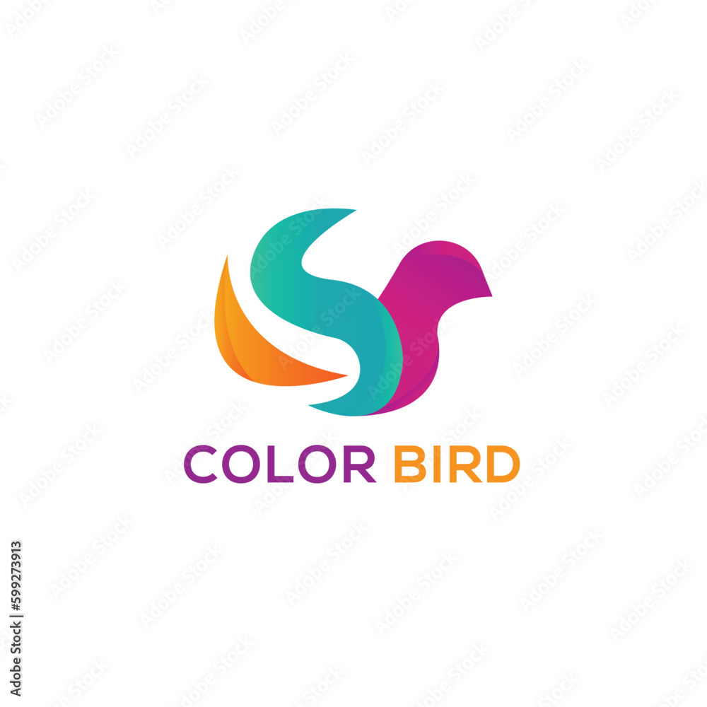 Colorful Bird logo template Colorful Bird logo template