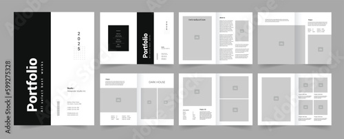 Architecture portfolio layout a4 standard size print ready portfolio template graphic design portfolio design