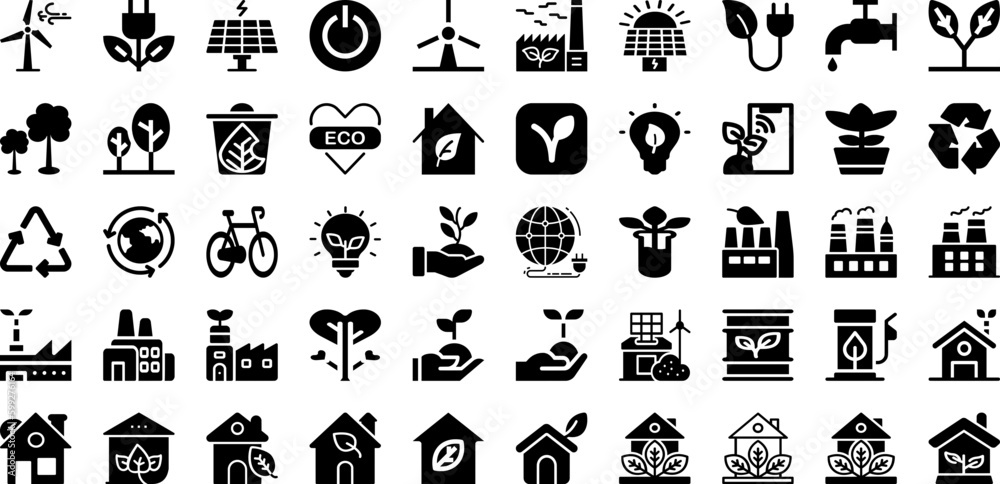 Ecology Icon Set Isolated Silhouette Solid Icons With Icon, Energy, Set, Line, Eco, Symbol, Ecology Infographic Simple Vector Illustration Ecology Icon Set Isolated Silhouette Solid Icons With Icon, Energy, Set, Line, Eco, Symbol, Ecology Infographic Simple Vector Illustration