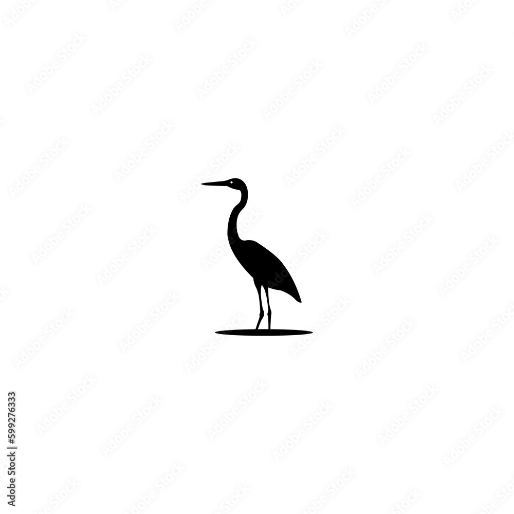 Obraz premium crane silhouette logo and icon