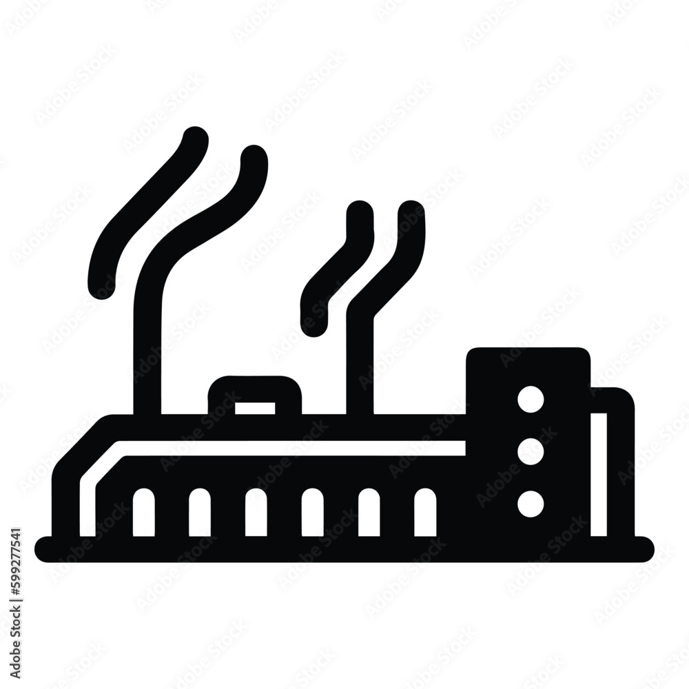 Factory Flat Icon Isolated On White Background Factory Flat Icon Isolated On White Background