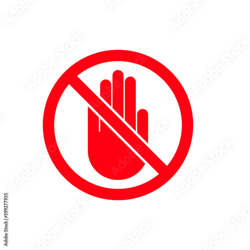 do not enter sign symbol vector