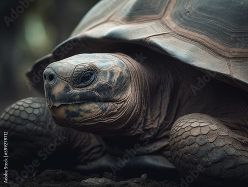 Galapagos Giant Tortoise Marvel - AI Generated