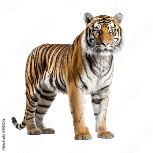 Print op canvas tiger transparent background, png