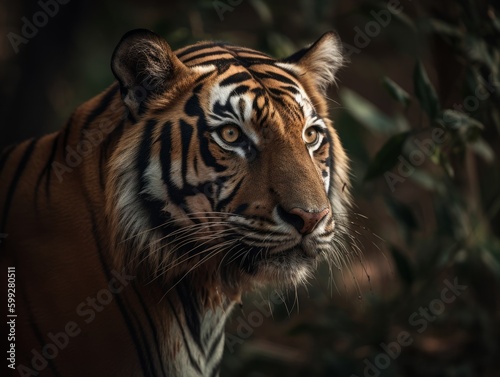 Bengal Tiger Majesty  Stunning Shot  AI Generated