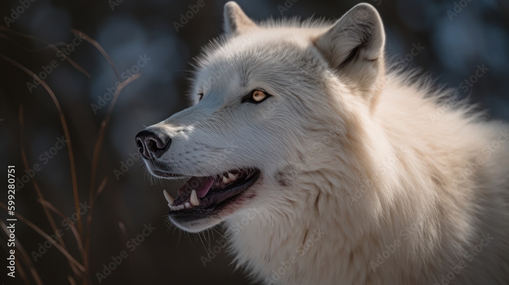 Arctic Wolf Majesty: Stunning Shot AI Generated
