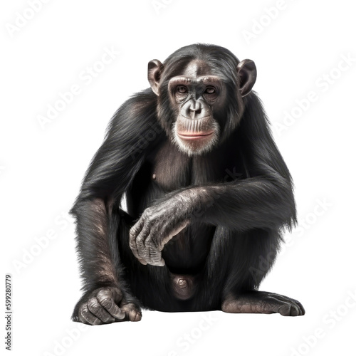 Leinwand Poster chimpanzee transparent background, png