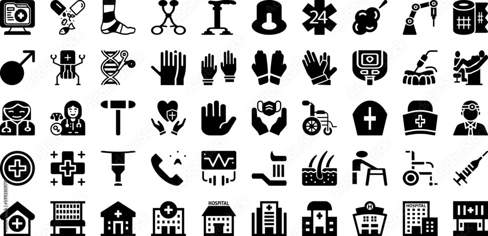 Medical Icon Set Isolated Silhouette Solid Icons With Symbol, Icon, Set, Health, Vector, Medical, Sign Infographic Simple Vector Illustration Medical Icon Set Isolated Silhouette Solid Icons With Symbol, Icon, Set, Health, Vector, Medical, Sign Infographic Simple Vector Illustration