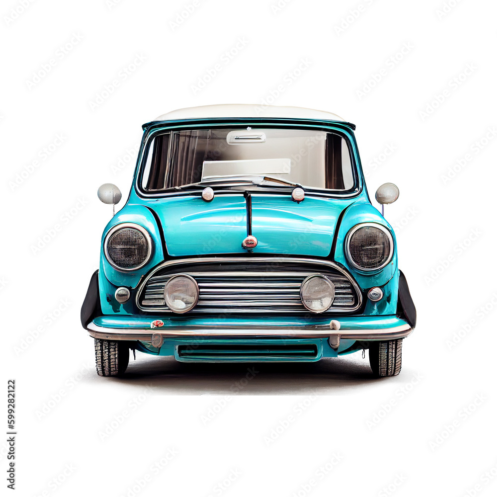 classic car isolated on white